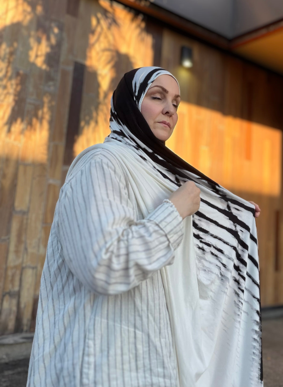 Printed Jersey Hijab: Rainshadow