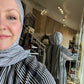 Performance Jersey Hijab: Heathered Light Grey