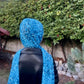 Chiffon Hijab: Blue Diamond Leopard