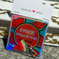 Freedom Watermelon Keychain + Vibrant Holographic Sticker