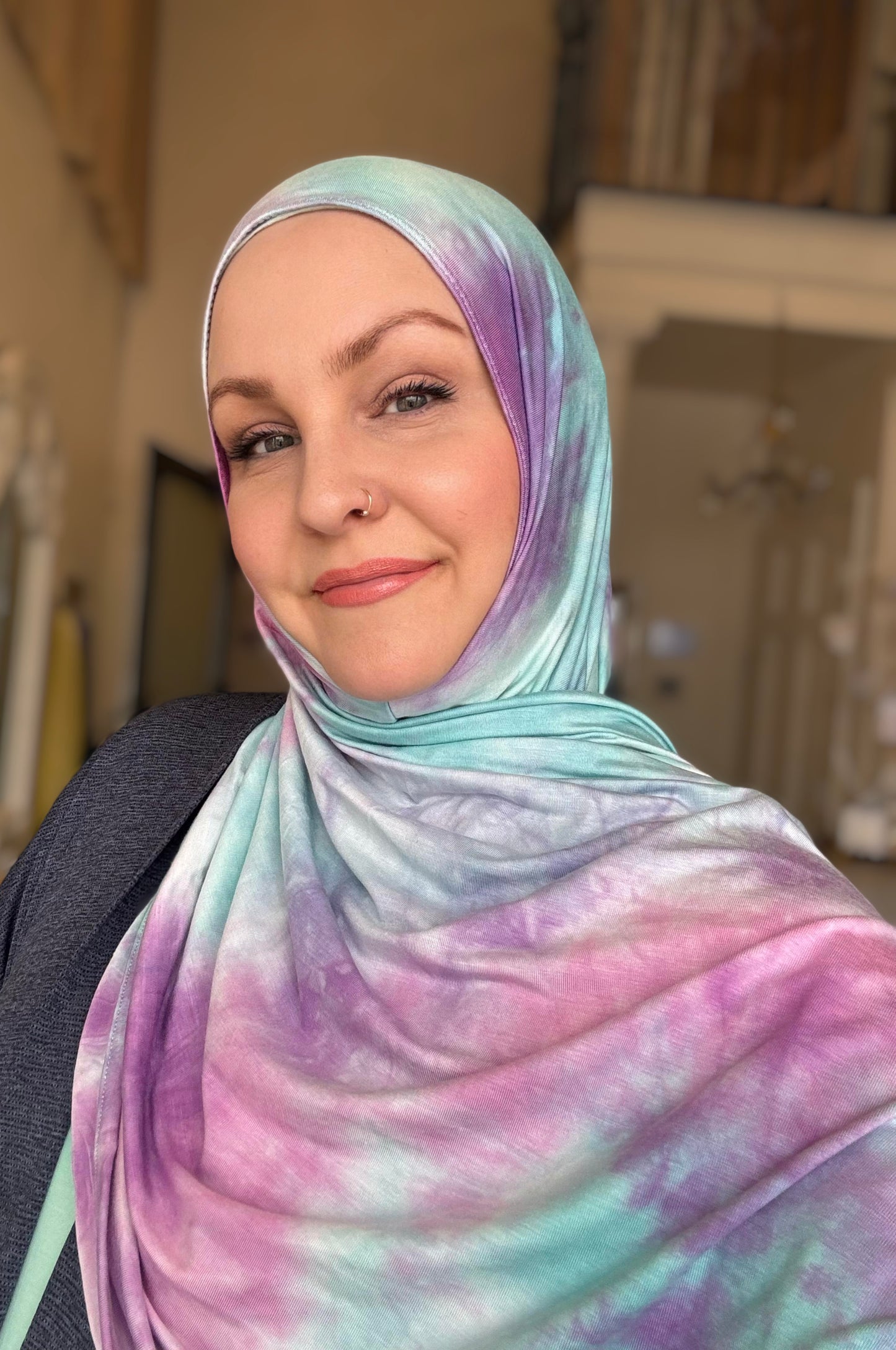 Tie Dye Jersey Hijab: Malibu