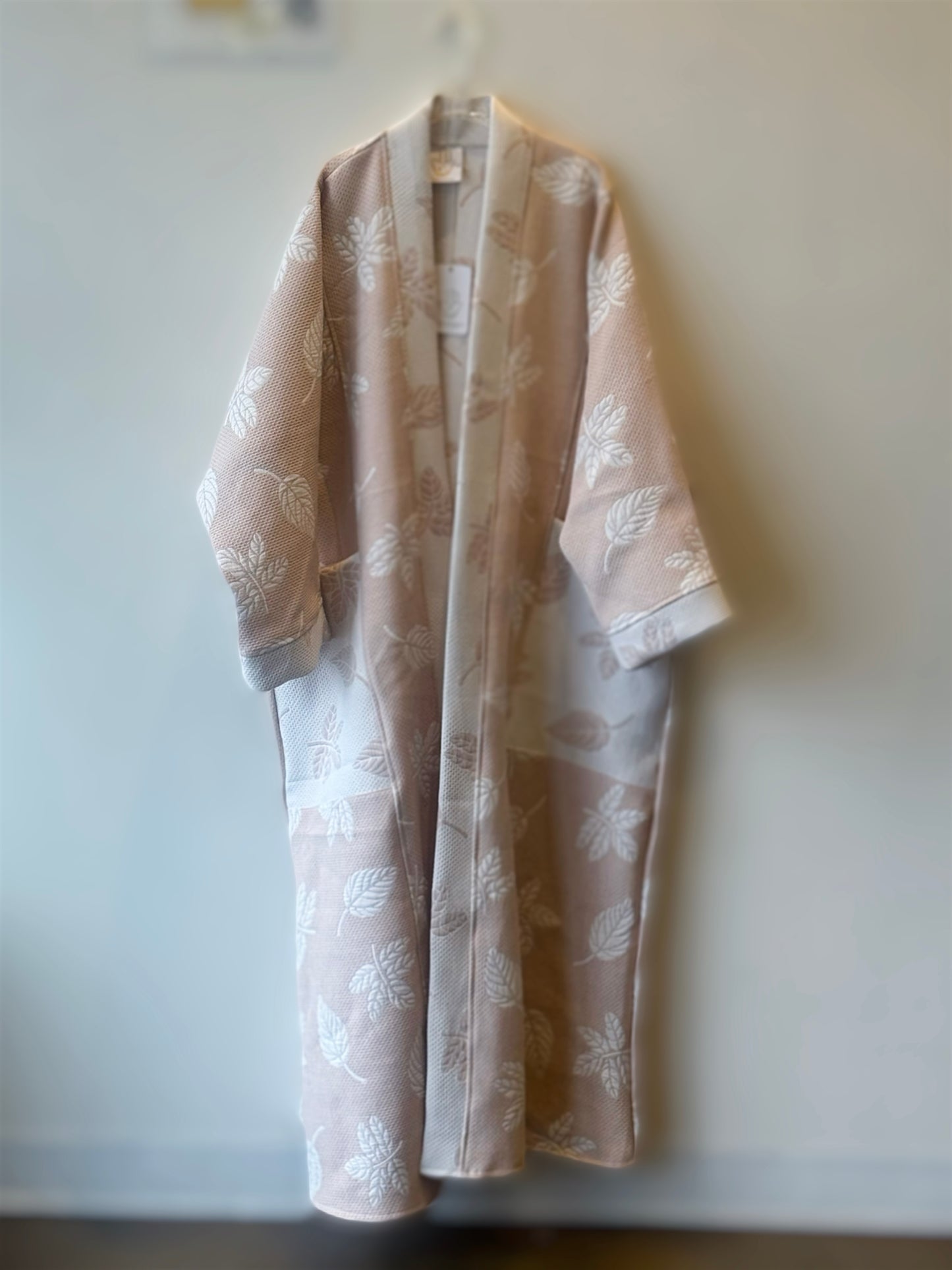 Up-cycled Pocket Anorak Abaya - Sandstone Leaves