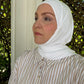 Hybrid Modal Jersey Hijab: Bright White