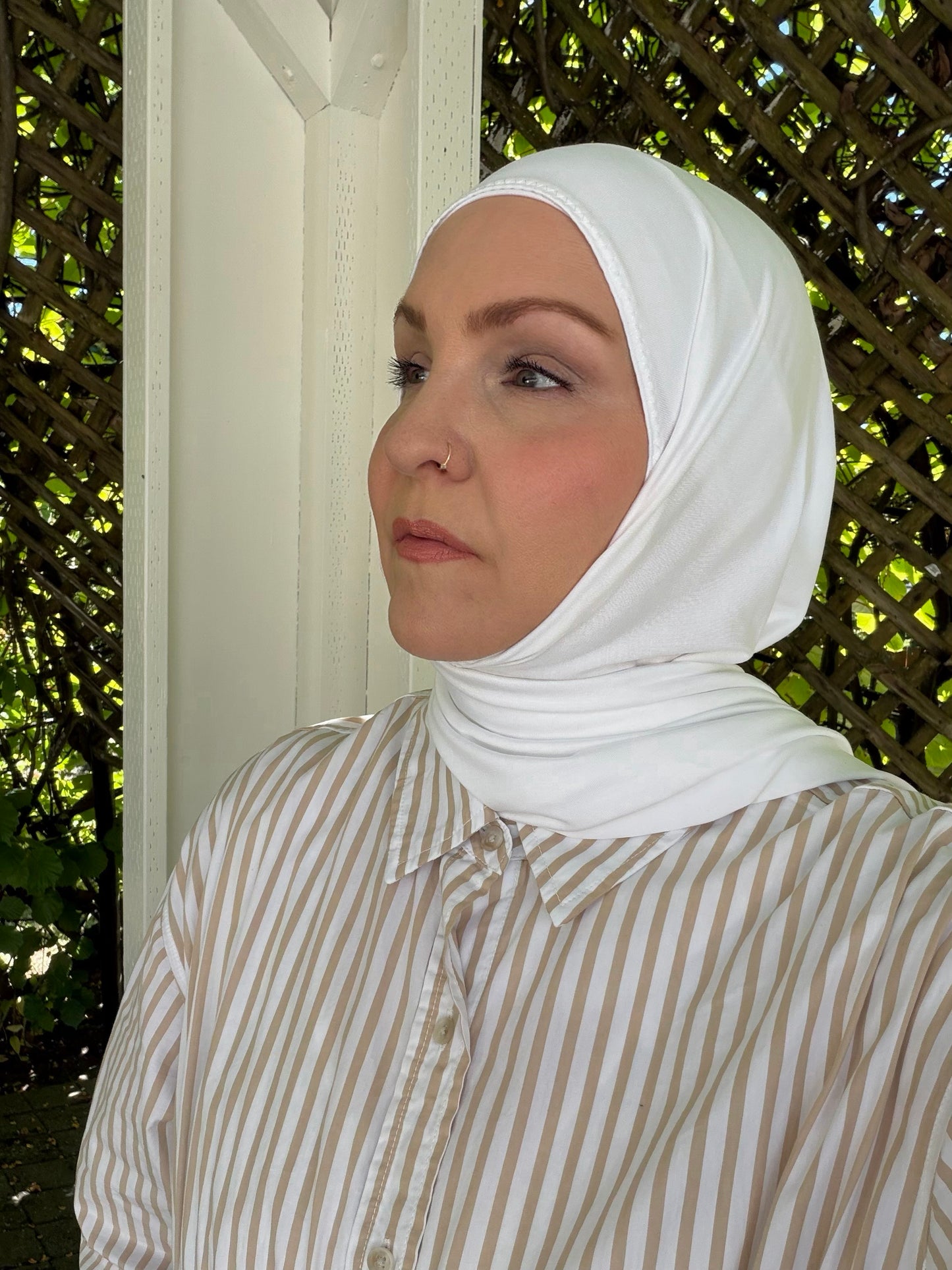 Hybrid Modal Jersey Hijab: Bright White