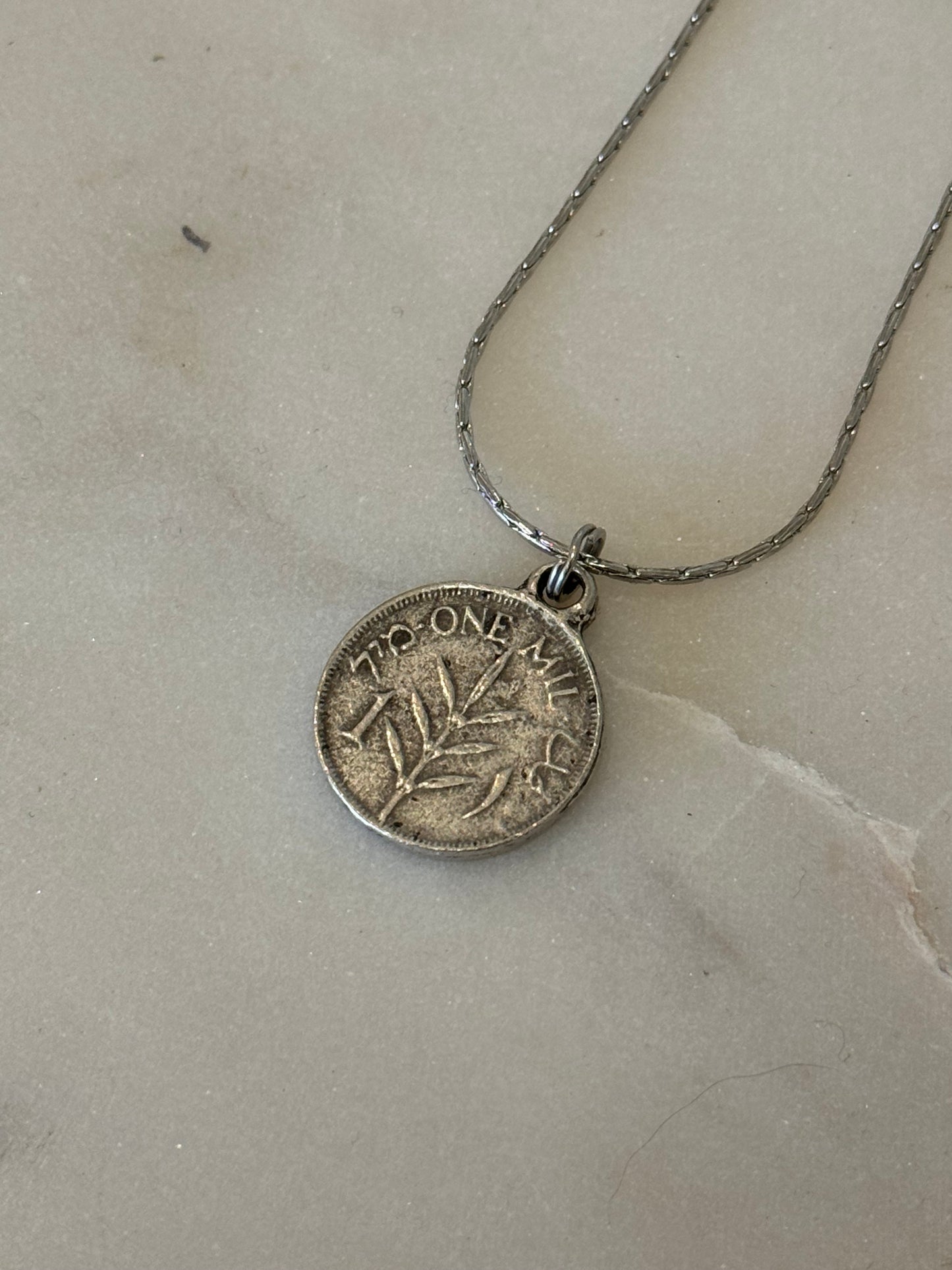 Historic Palestine Necklace: Silver Coin