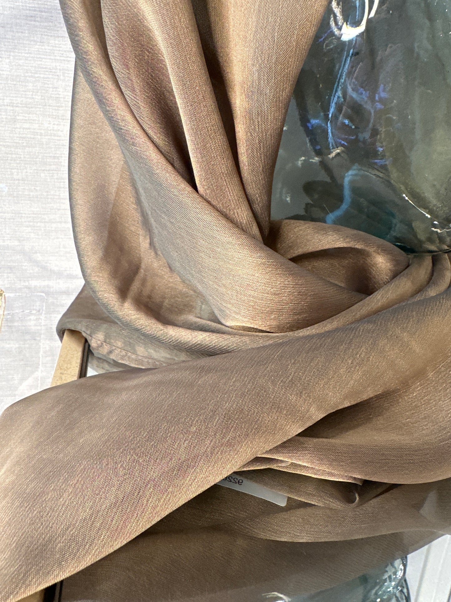 Iridescent Chiffon Hijab: Moss