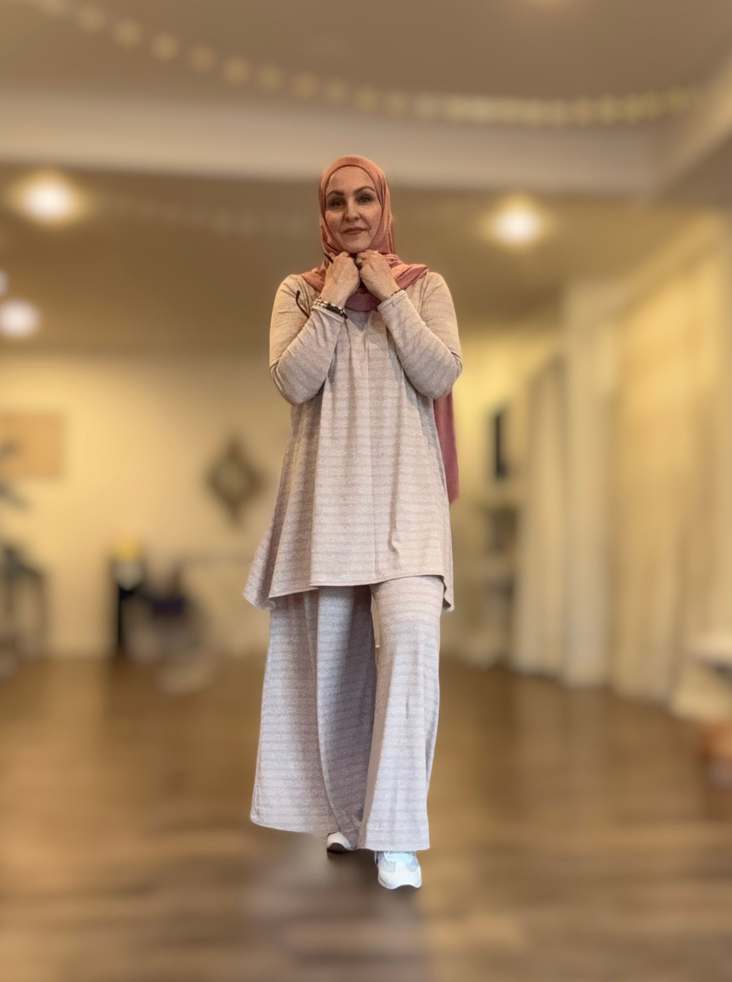 MC Everyday Active Tunic - Blush Heather Stripe