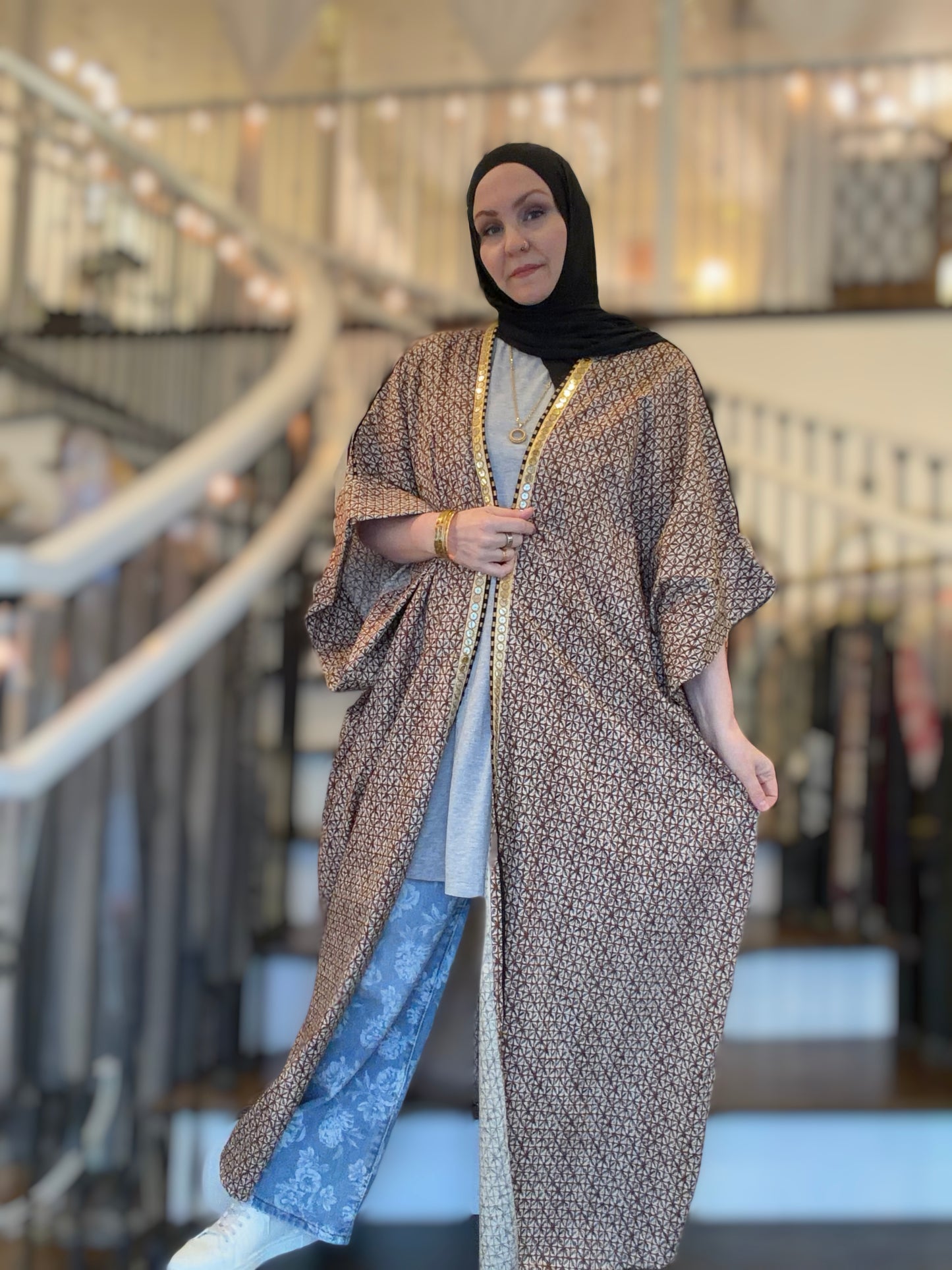 Cultural Fusion Bisht - Spice Star Mosaic
