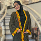 Guadalupe Sweater Knit Abaya – Mexican Gold Metallic