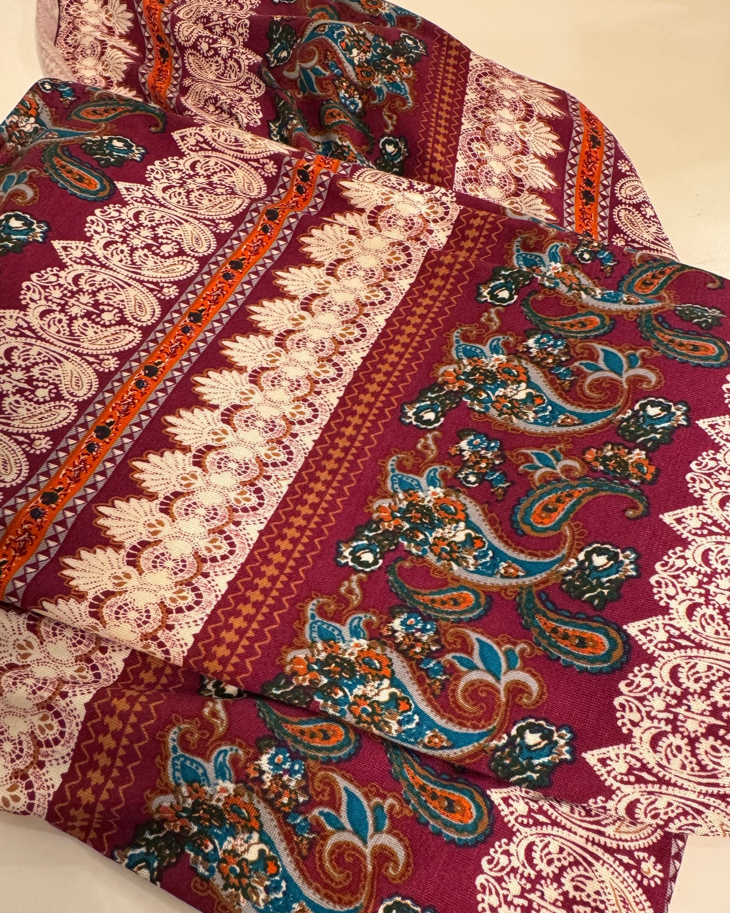 Printed Jersey Hijab: Andalusian Paisley