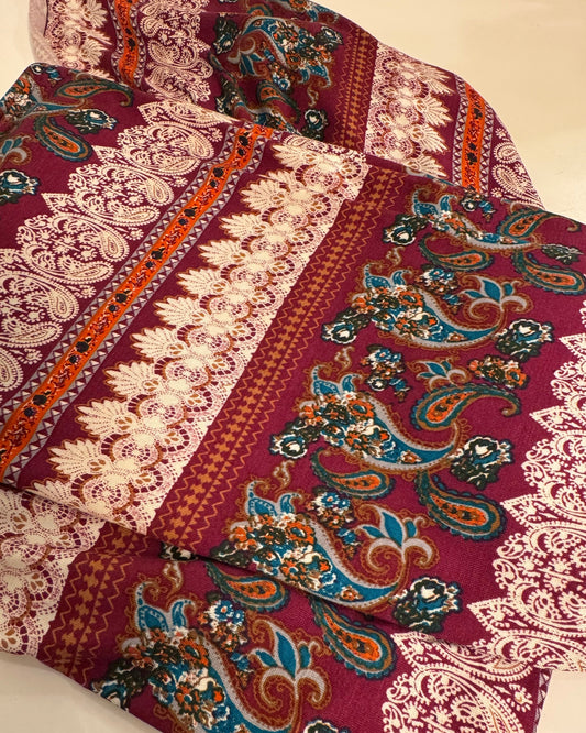 Printed Jersey Hijab: Andalusian Paisley