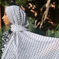 Chiffon Hijab: Classic White & Black Polka Dot