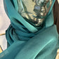 Iridescent Chiffon Hijab: Emerald