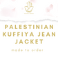 Palestinian Kuffiyah Distressed Jean Jacket
