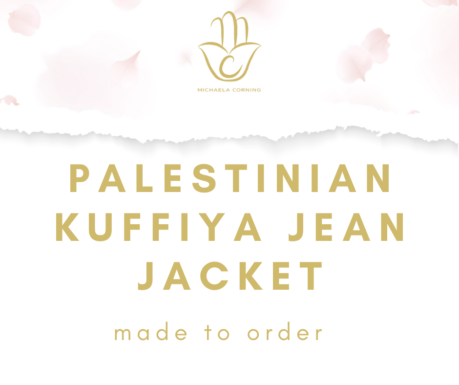 Palestinian Kuffiyah Distressed Jean Jacket