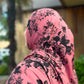 Printed Jersey Hijab: Deep Rose