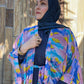 Signature MC Kimono: Azure & Bubblegum Geometric