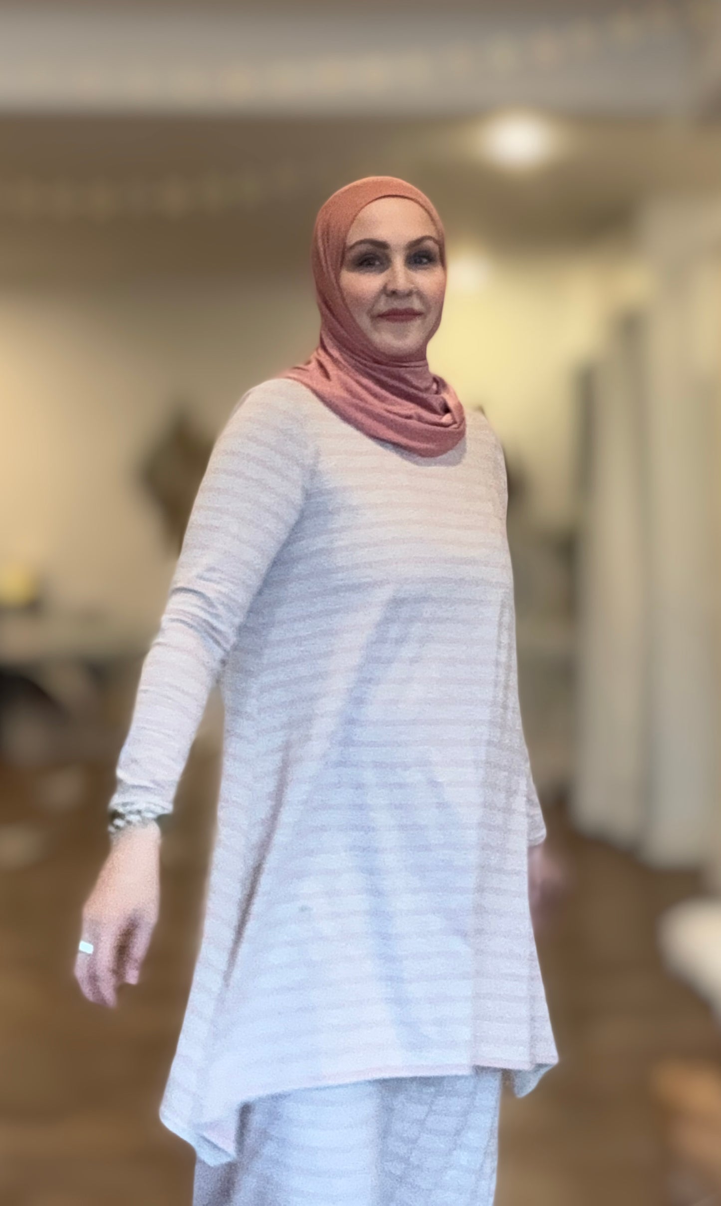 MC Everyday Active Tunic - Blush Heather Stripe