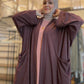 Pocket Anorak Abaya - Eggplant Athleisure