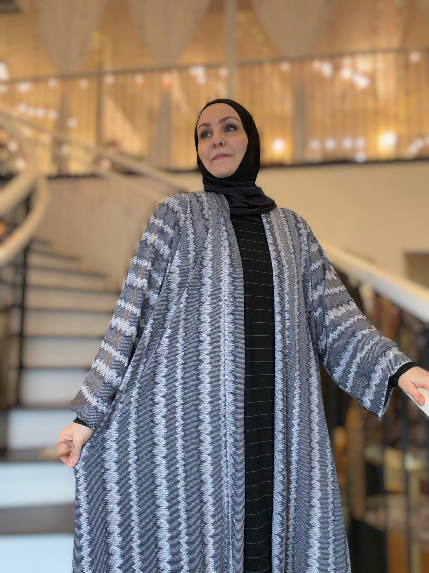 Nour Oversized Abaya - Celestial Tide