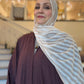 Metallic Tissue Jersey Hijab: Gilden Cream