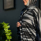 Nour Oversized Abaya - Black Lightning
