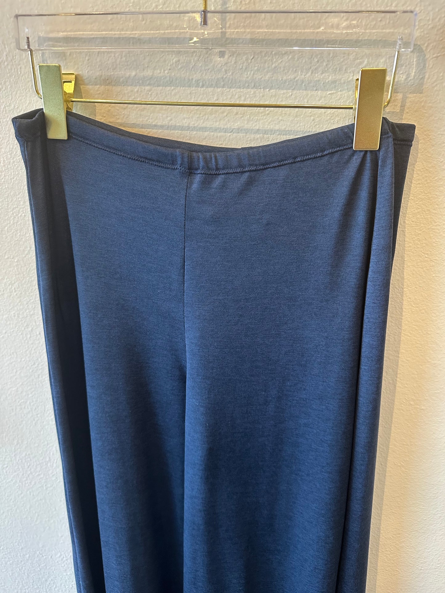 Performance Jersey Palazzo Pant: Navy Jagua