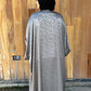 MC Burnout Chiffon Bisht: Steele Grey Pom Poms