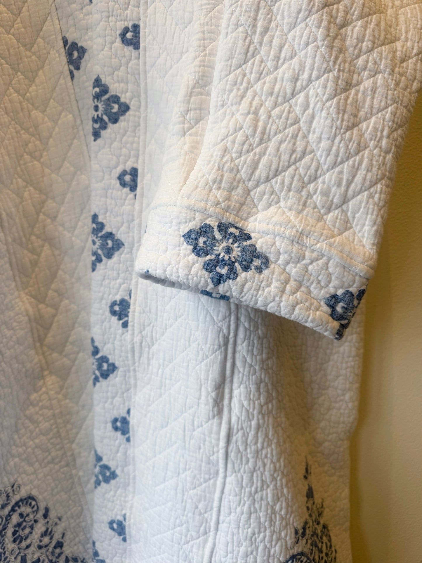 Up-cycled Pocket Anorak Abaya - Indigo Paisley