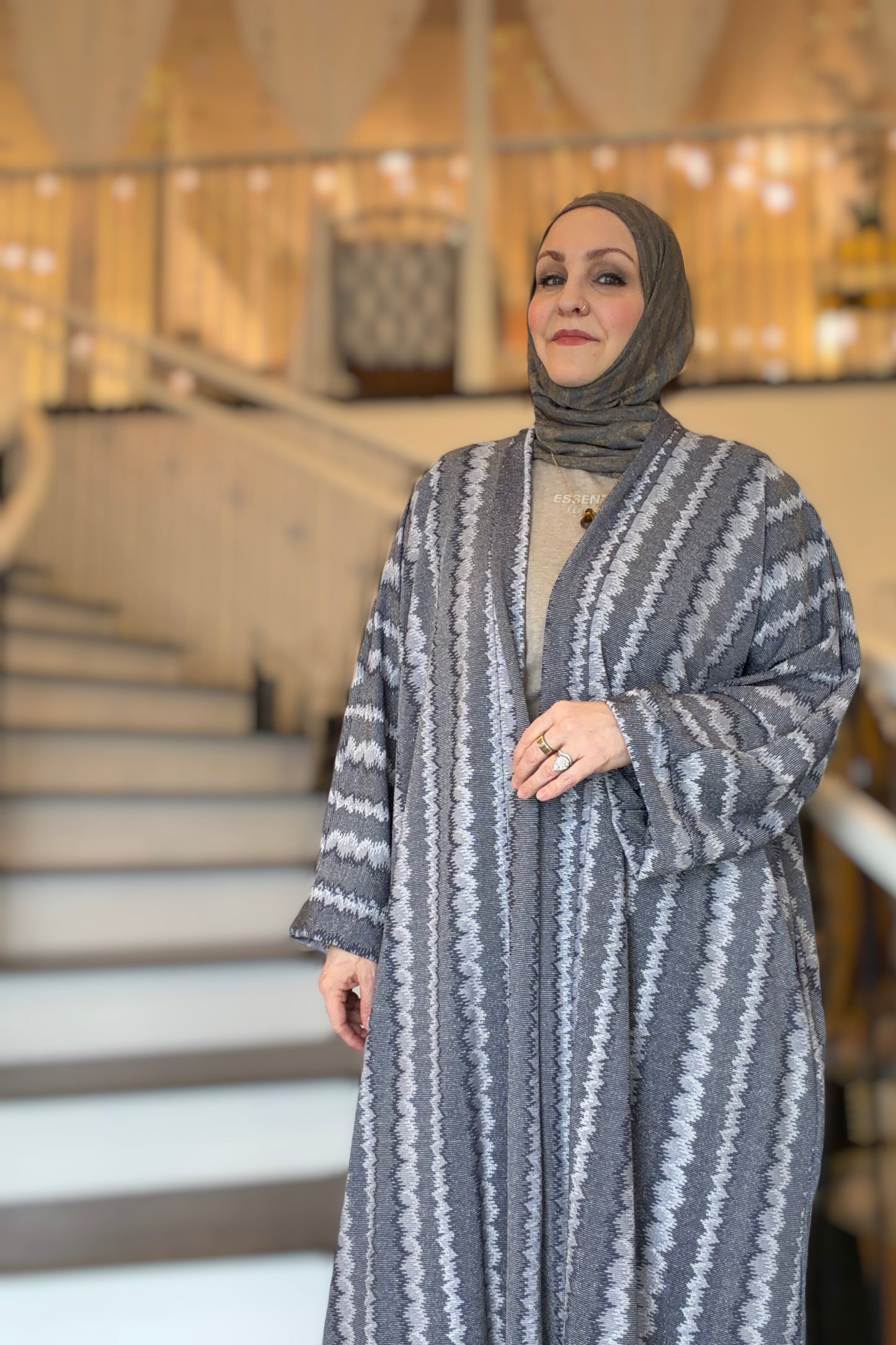 Nour Oversized Abaya - Celestial Tide