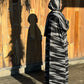 Nour Oversized Abaya - Black Lightning