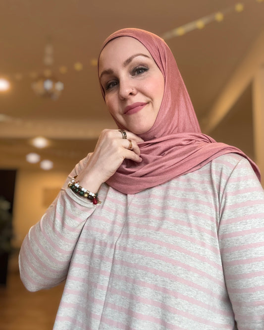 MC Everyday Active Tunic - Blush Heather Stripe