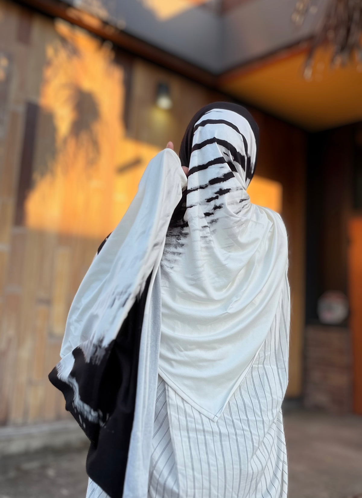 Printed Jersey Hijab: Rainshadow