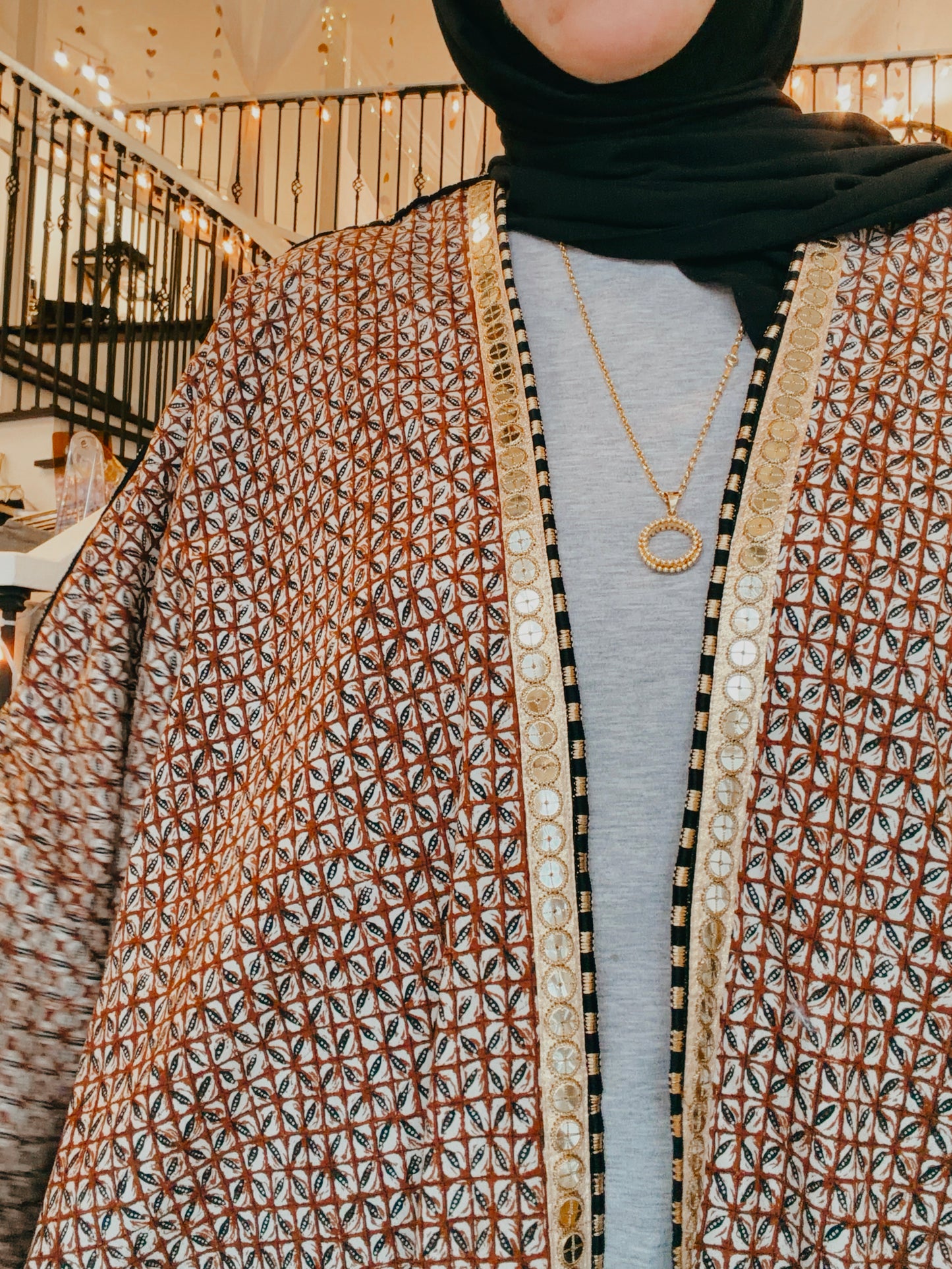 Cultural Fusion Bisht - Spice Star Mosaic