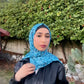 Chiffon Hijab: Blue Diamond Leopard