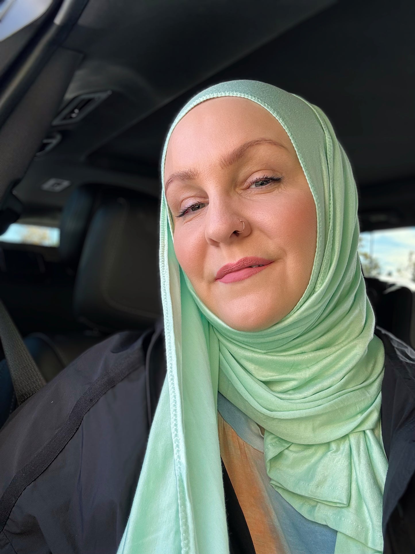 Jersey Hijab: Minty Green
