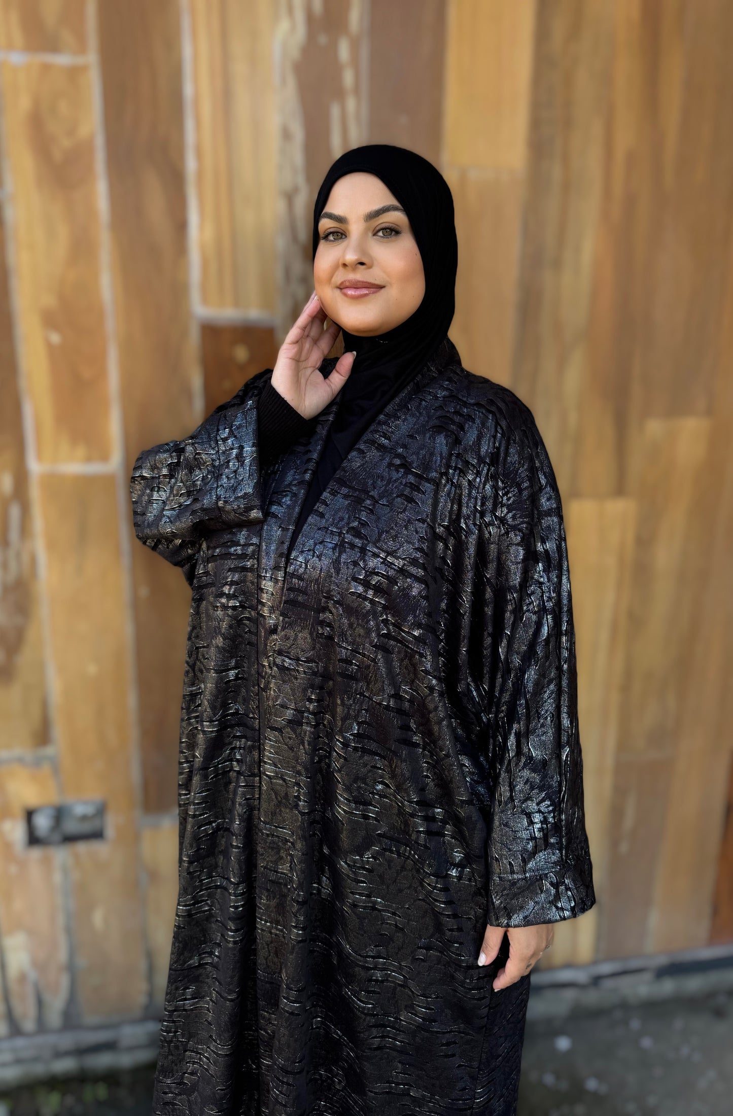 Nour Oversized Abaya - Eid Limited Edition Metallic