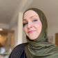 Performance Jersey Hijab: Dark Moss