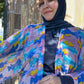 Signature MC Kimono: Azure & Bubblegum Geometric
