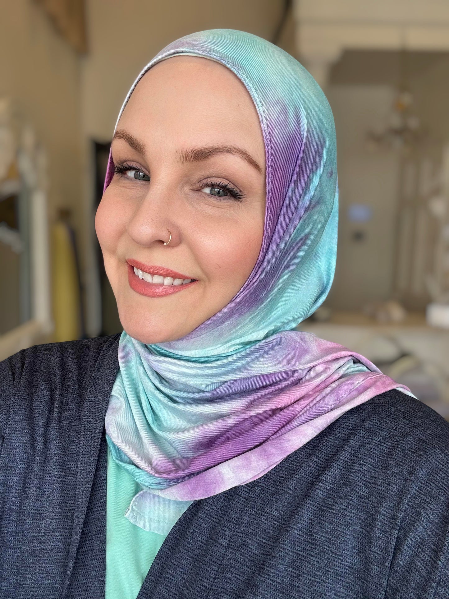 Tie Dye Jersey Hijab: Malibu