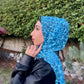 Chiffon Hijab: Blue Diamond Leopard