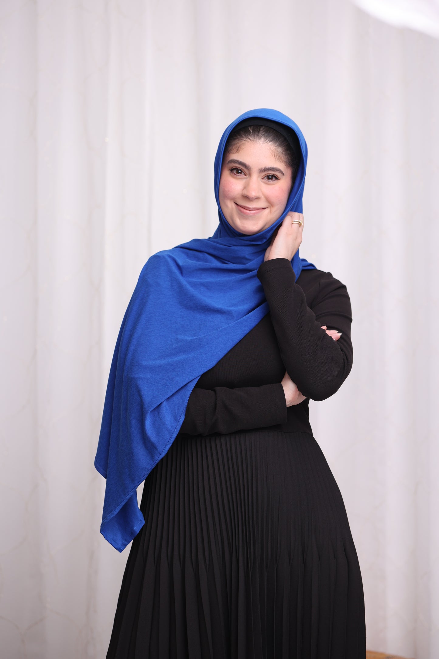 Performance Jersey Hijab: Cobalt Blue