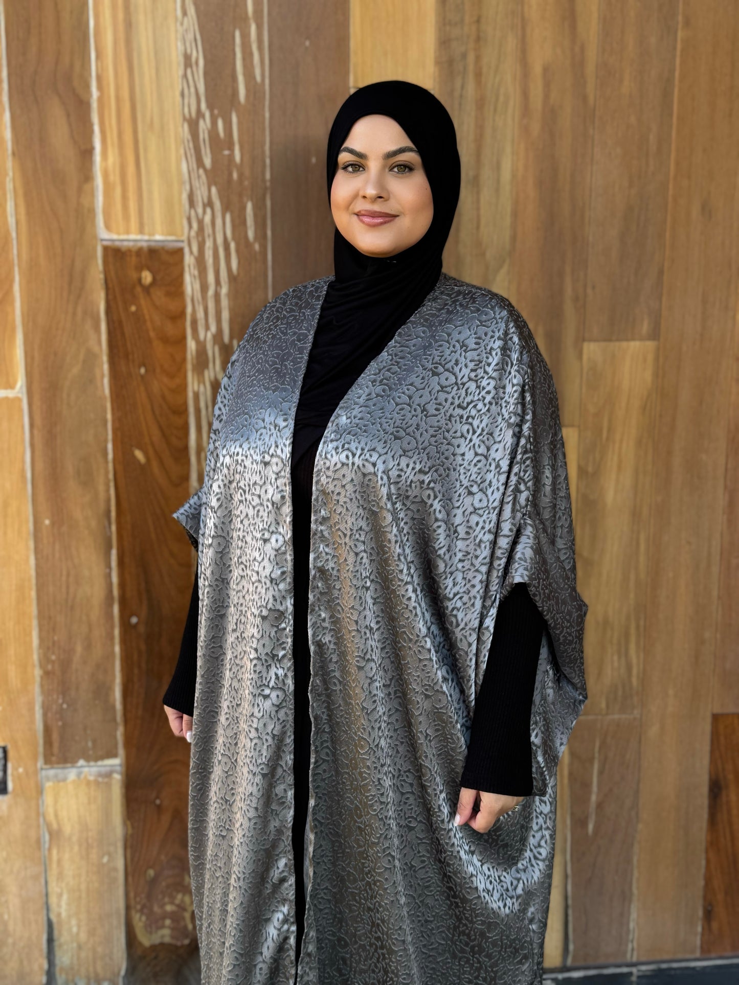 MC Burnout Chiffon Bisht: Steele Grey