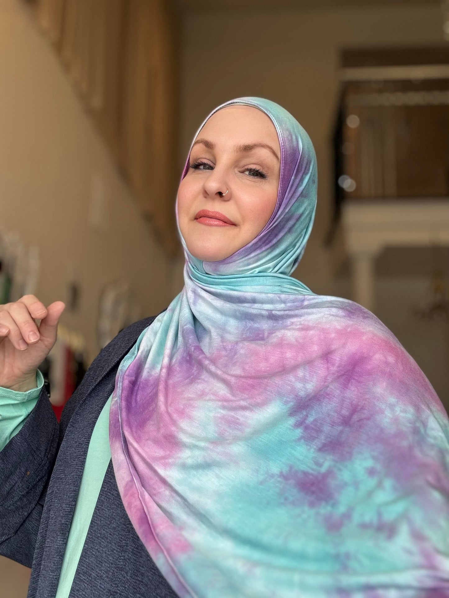 Tie Dye Jersey Hijab: Malibu