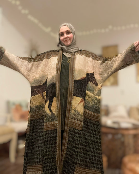 Up-cycled Pocket Anorak Abaya - Arabian Equestrian