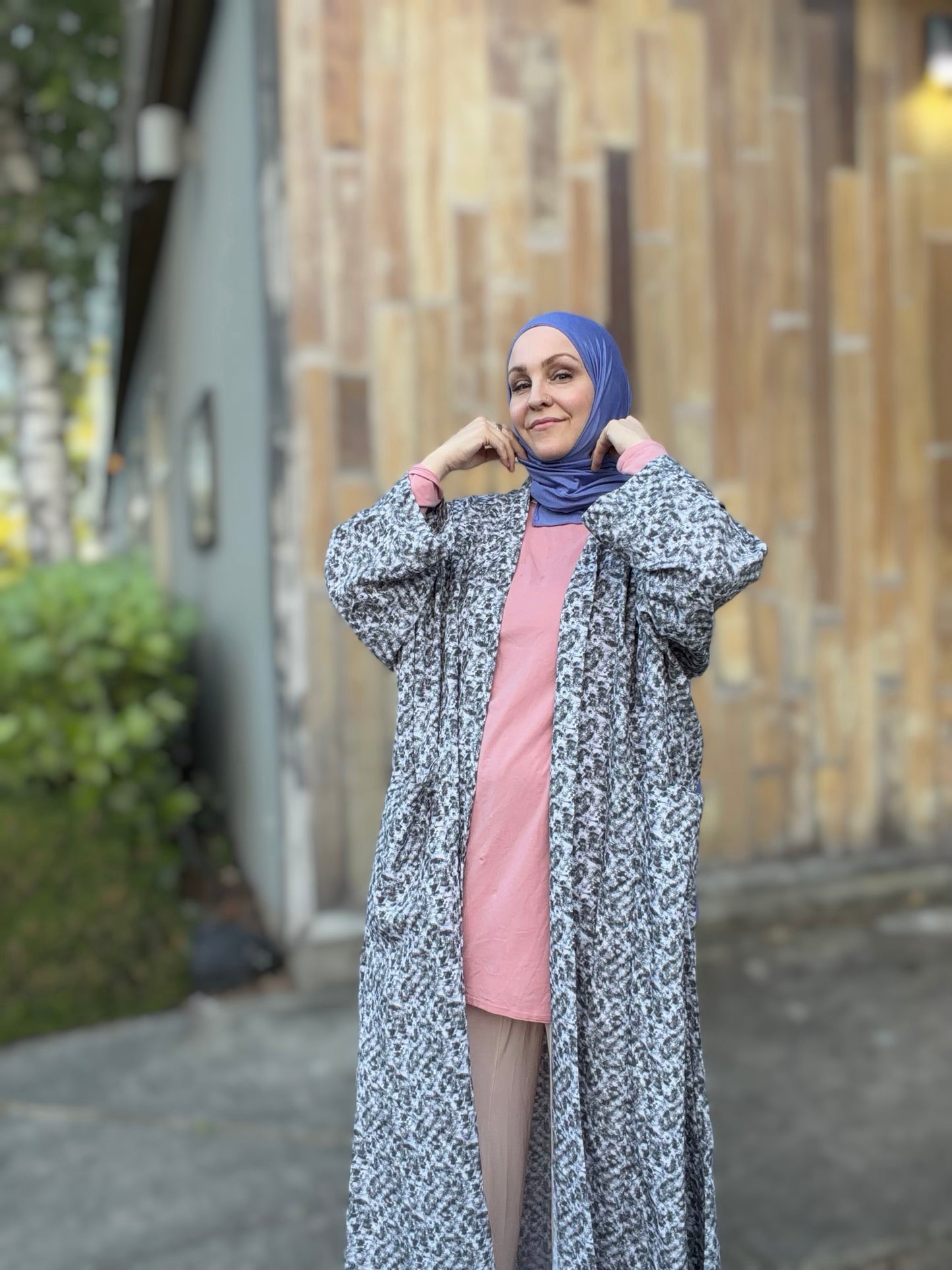 Pocket Anorak Abaya - River Rock