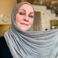 Jersey Hijab: Textured Cool Quartz