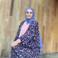 Nour Oversized Satin Abaya - Purple Ferrasha