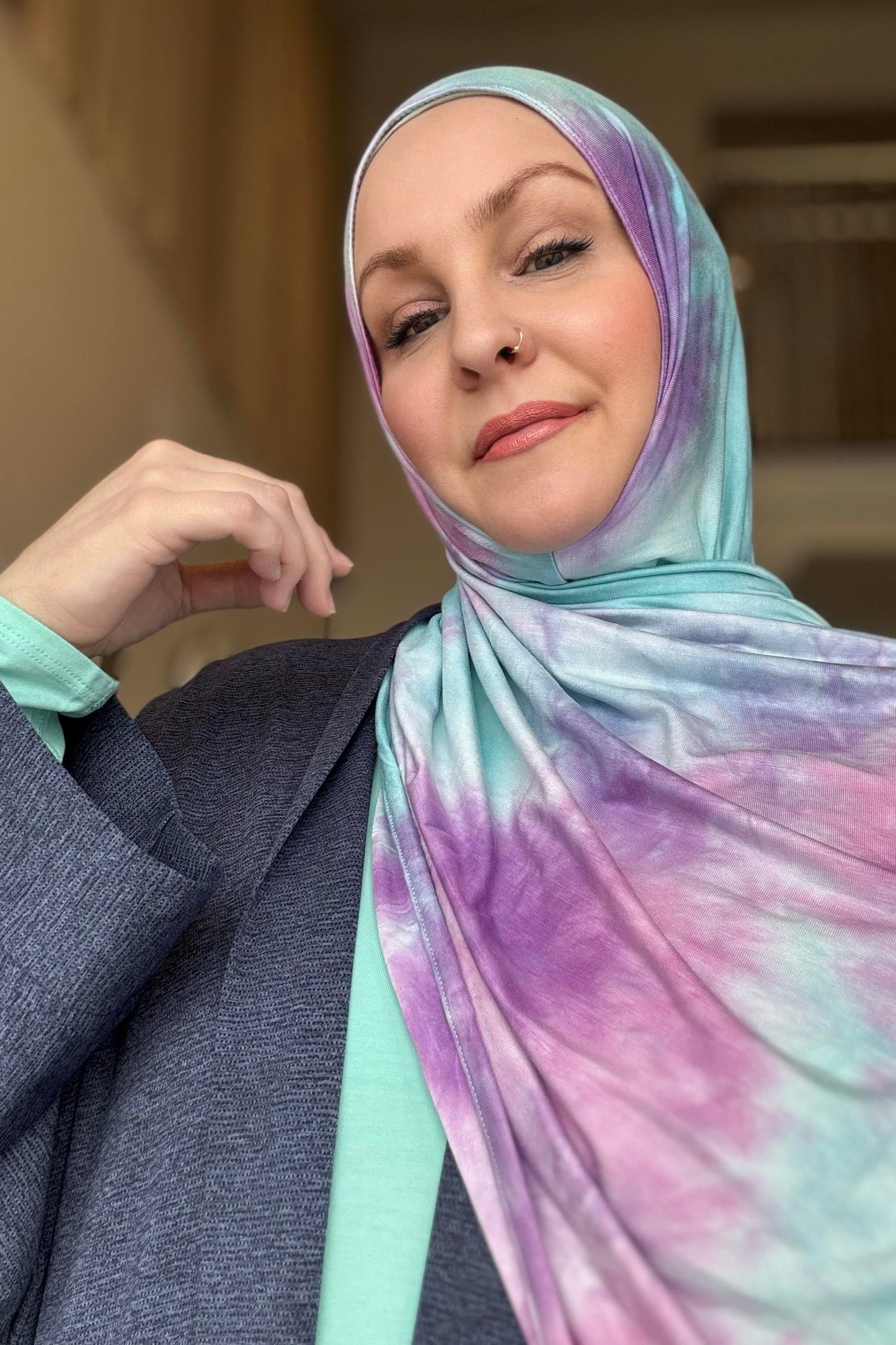 Tie Dye Jersey Hijab: Malibu