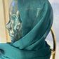 Iridescent Chiffon Hijab: Emerald